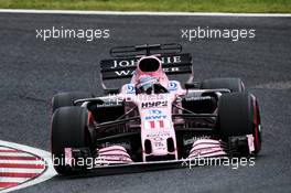 Sergio Perez (MEX) Sahara Force India F1 VJM10. 07.10.2017. Formula 1 World Championship, Rd 16, Japanese Grand Prix, Suzuka, Japan, Qualifying Day.