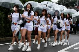 Grid girls. 07.10.2017. Formula 1 World Championship, Rd 16, Japanese Grand Prix, Suzuka, Japan, Qualifying Day.