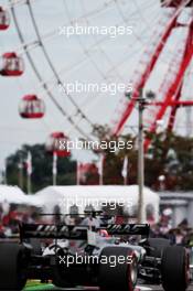 Kevin Magnussen (DEN) Haas VF-17 leads team mate Romain Grosjean (FRA) Haas F1 Team VF-17. 07.10.2017. Formula 1 World Championship, Rd 16, Japanese Grand Prix, Suzuka, Japan, Qualifying Day.