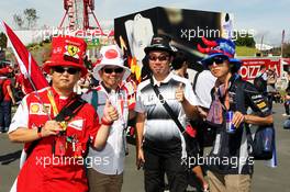 Fans and atmosphere. 08.10.2017. Formula 1 World Championship, Rd 16, Japanese Grand Prix, Suzuka, Japan, Race Day.