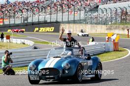 Pierre Gasly (FRA) Scuderia Toro Rosso on the drivers parade. 08.10.2017. Formula 1 World Championship, Rd 16, Japanese Grand Prix, Suzuka, Japan, Race Day.