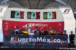 The drivers support the victims of the Mexico earthquake. 08.10.2017. Formula 1 World Championship, Rd 16, Japanese Grand Prix, Suzuka, Japan, Race Day.