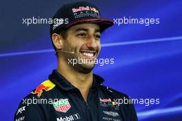 Daniel Ricciardo (AUS) Red Bull Racing in the FIA Press Conference. 05.10.2017. Formula 1 World Championship, Rd 16, Japanese Grand Prix, Suzuka, Japan, Preparation Day.
