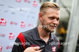 Kevin Magnussen (DEN) Haas F1 Team with the media. 05.10.2017. Formula 1 World Championship, Rd 16, Japanese Grand Prix, Suzuka, Japan, Preparation Day.