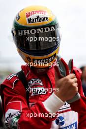 Ayrton Senna fan. 05.10.2017. Formula 1 World Championship, Rd 16, Japanese Grand Prix, Suzuka, Japan, Preparation Day.