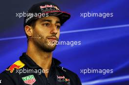 Daniel Ricciardo (AUS) Red Bull Racing in the FIA Press Conference. 05.10.2017. Formula 1 World Championship, Rd 16, Japanese Grand Prix, Suzuka, Japan, Preparation Day.