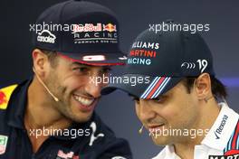 Felipe Massa (BRA) Williams F1 Team and Daniel Ricciardo (AUS) Red Bull Racing  05.10.2017. Formula 1 World Championship, Rd 16, Japanese Grand Prix, Suzuka, Japan, Preparation Day.