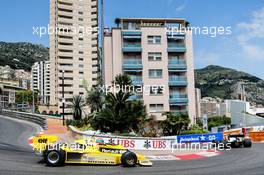 Alain Prost (FRA) Renault Sport F1 Team Special Advisor in the Renault RE40 leads Jean-Pierre Jabouille (FRA) in the Renault RS01. 26.05.2017. Formula 1 World Championship, Rd 6, Monaco Grand Prix, Monte Carlo, Monaco, Friday.
