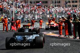 Valtteri Bottas (FIN) Mercedes AMG F1 W08 at the end of the race. 28.05.2017. Formula 1 World Championship, Rd 6, Monaco Grand Prix, Monte Carlo, Monaco, Race Day.