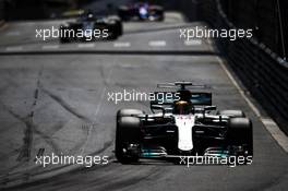 Lewis Hamilton (GBR) Mercedes AMG F1 W08. 28.05.2017. Formula 1 World Championship, Rd 6, Monaco Grand Prix, Monte Carlo, Monaco, Race Day.