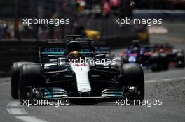 Lewis Hamilton (GBR) Mercedes AMG F1 W08. 28.05.2017. Formula 1 World Championship, Rd 6, Monaco Grand Prix, Monte Carlo, Monaco, Race Day.