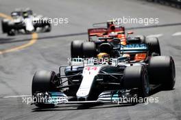 Lewis Hamilton (GBR) Mercedes AMG F1 W08. 28.05.2017. Formula 1 World Championship, Rd 6, Monaco Grand Prix, Monte Carlo, Monaco, Race Day.