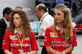 (L to R): Lucia Pennesi (ITA) Ferrari Commercial and Marketing Director with Francesca Venturi (ITA) Ferrari R&D Engineer. 27.05.2017. Formula 1 World Championship, Rd 6, Monaco Grand Prix, Monte Carlo, Monaco, Qualifying Day.