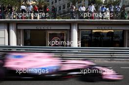 Sergio Perez (MEX) Sahara Force India F1 VJM10. 25.05.2017. Formula 1 World Championship, Rd 6, Monaco Grand Prix, Monte Carlo, Monaco, Practice Day.