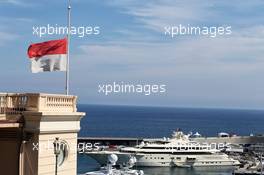 Monaco flags at half mast. 24.05.2017. Formula 1 World Championship, Rd 6, Monaco Grand Prix, Monte Carlo, Monaco, Preparation Day.