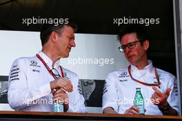 (L to R): James Allison (GBR) Mercedes AMG F1 Technical Director with Andrew Shovlin (GBR) Mercedes AMG F1 Engineer. 24.05.2017. Formula 1 World Championship, Rd 6, Monaco Grand Prix, Monte Carlo, Monaco, Preparation Day.