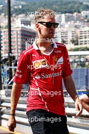 Sebastian Vettel (GER) Ferrari. 24.05.2017. Formula 1 World Championship, Rd 6, Monaco Grand Prix, Monte Carlo, Monaco, Preparation Day.