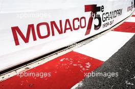 75th Monaco GP banner. 24.05.2017. Formula 1 World Championship, Rd 6, Monaco Grand Prix, Monte Carlo, Monaco, Preparation Day.