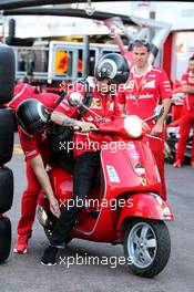 Kimi Raikkonen (FIN) Ferrari. 24.05.2017. Formula 1 World Championship, Rd 6, Monaco Grand Prix, Monte Carlo, Monaco, Preparation Day.