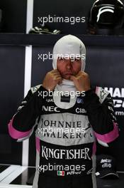 Sergio Perez (MEX) Sahara Force India F1. 24.05.2017. Formula 1 World Championship, Rd 6, Monaco Grand Prix, Monte Carlo, Monaco, Preparation Day.