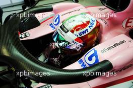 Alfonso Celis Jr (MEX) Sahara Force India F1 VJM10 Development Driver with the Halo cockpit cover. 27.10.2017. Formula 1 World Championship, Rd 18, Mexican Grand Prix, Mexico City, Mexico, Practice Day.