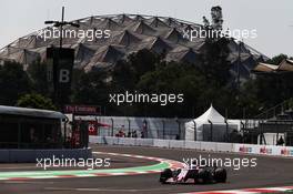 Sergio Perez (MEX) Sahara Force India F1 VJM10. 27.10.2017. Formula 1 World Championship, Rd 18, Mexican Grand Prix, Mexico City, Mexico, Practice Day.