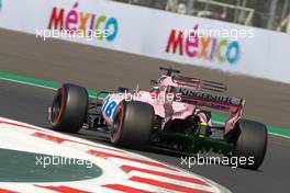 Sergio Perez (MEX) Sahara Force India F1   27.10.2017. Formula 1 World Championship, Rd 18, Mexican Grand Prix, Mexico City, Mexico, Practice Day.