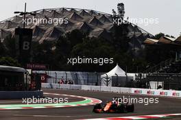 Fernando Alonso (ESP) McLaren MCL32. 27.10.2017. Formula 1 World Championship, Rd 18, Mexican Grand Prix, Mexico City, Mexico, Practice Day.