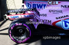 The damaged Sahara Force India F1 VJM10 of Alfonso Celis Jr (MEX) Sahara Force India F1 Development Driver. 27.10.2017. Formula 1 World Championship, Rd 18, Mexican Grand Prix, Mexico City, Mexico, Practice Day.