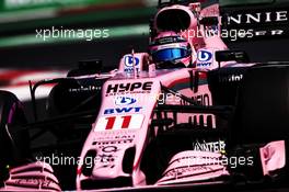 Sergio Perez (MEX) Sahara Force India F1 VJM10. 27.10.2017. Formula 1 World Championship, Rd 18, Mexican Grand Prix, Mexico City, Mexico, Practice Day.