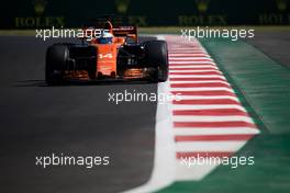 Fernando Alonso (ESP) McLaren MCL32. 27.10.2017. Formula 1 World Championship, Rd 18, Mexican Grand Prix, Mexico City, Mexico, Practice Day.