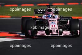 Sergio Perez (MEX) Sahara Force India F1 VJM10. 27.10.2017. Formula 1 World Championship, Rd 18, Mexican Grand Prix, Mexico City, Mexico, Practice Day.