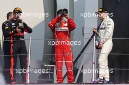 1st place Max Verstappen (NLD) Red Bull Racing RB13 with 2nd place Valtteri Bottas (FIN) Mercedes AMG F1 W08 and 3rd place Kimi Raikkonen (FIN) Ferrari SF70H. 29.10.2017. Formula 1 World Championship, Rd 18, Mexican Grand Prix, Mexico City, Mexico, Race Day.