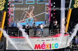 The podium turned DJ stage. 29.10.2017. Formula 1 World Championship, Rd 18, Mexican Grand Prix, Mexico City, Mexico, Race Day.