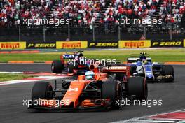 Fernando Alonso (ESP) McLaren MCL32. 29.10.2017. Formula 1 World Championship, Rd 18, Mexican Grand Prix, Mexico City, Mexico, Race Day.