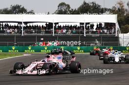 Sergio Perez (MEX) Sahara Force India F1 VJM10. 29.10.2017. Formula 1 World Championship, Rd 18, Mexican Grand Prix, Mexico City, Mexico, Race Day.