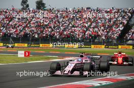 Sergio Perez (MEX) Sahara Force India F1 VJM10. 29.10.2017. Formula 1 World Championship, Rd 18, Mexican Grand Prix, Mexico City, Mexico, Race Day.