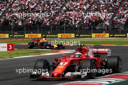 Kimi Raikkonen (FIN) Ferrari SF70H. 29.10.2017. Formula 1 World Championship, Rd 18, Mexican Grand Prix, Mexico City, Mexico, Race Day.