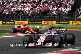 Sergio Perez (MEX) Sahara Force India F1 VJM10. 29.10.2017. Formula 1 World Championship, Rd 18, Mexican Grand Prix, Mexico City, Mexico, Race Day.