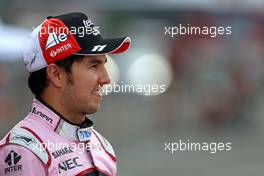 Sergio Perez (MEX) Sahara Force India F1   28.10.2017. Formula 1 World Championship, Rd 18, Mexican Grand Prix, Mexico City, Mexico, Qualifying Day.