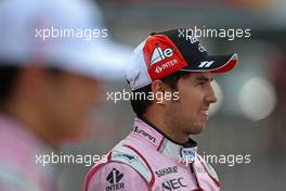 Sergio Perez (MEX) Sahara Force India F1   28.10.2017. Formula 1 World Championship, Rd 18, Mexican Grand Prix, Mexico City, Mexico, Qualifying Day.