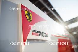 Ferrari logo. 28.10.2017. Formula 1 World Championship, Rd 18, Mexican Grand Prix, Mexico City, Mexico, Qualifying Day.