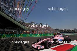 Sergio Perez (MEX) Sahara Force India F1   28.10.2017. Formula 1 World Championship, Rd 18, Mexican Grand Prix, Mexico City, Mexico, Qualifying Day.