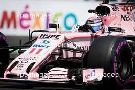 Sergio Perez (MEX) Sahara Force India F1 VJM10. 28.10.2017. Formula 1 World Championship, Rd 18, Mexican Grand Prix, Mexico City, Mexico, Qualifying Day.