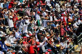 Fans in the grandstand. 28.10.2017. Formula 1 World Championship, Rd 18, Mexican Grand Prix, Mexico City, Mexico, Qualifying Day.