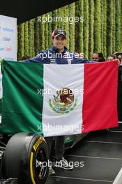 Sergio Perez (MEX) Sahara Force India F1 at an America Movil Press Conference. 25.10.2017 Formula 1 World Championship, Rd 18, Mexican Grand Prix, Mexico City, Mexico, Preparation Day.
