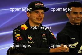 Max Verstappen (NLD) Red Bull Racing in the FIA Press Conference. 26.10.2017. Formula 1 World Championship, Rd 18, Mexican Grand Prix, Mexico City, Mexico, Preparation Day.