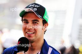 Sergio Perez (MEX) Sahara Force India F1. 26.10.2017. Formula 1 World Championship, Rd 18, Mexican Grand Prix, Mexico City, Mexico, Preparation Day.