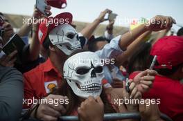 Day of the Dead costume wearers. 26.10.2017. Formula 1 World Championship, Rd 18, Mexican Grand Prix, Mexico City, Mexico, Preparation Day.