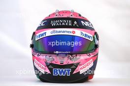 The helmet of Sergio Perez (MEX) Sahara Force India F1. 25.10.2017. Formula 1 World Championship, Rd 18, Mexican Grand Prix, Mexico City, Mexico, Preparation Day.
